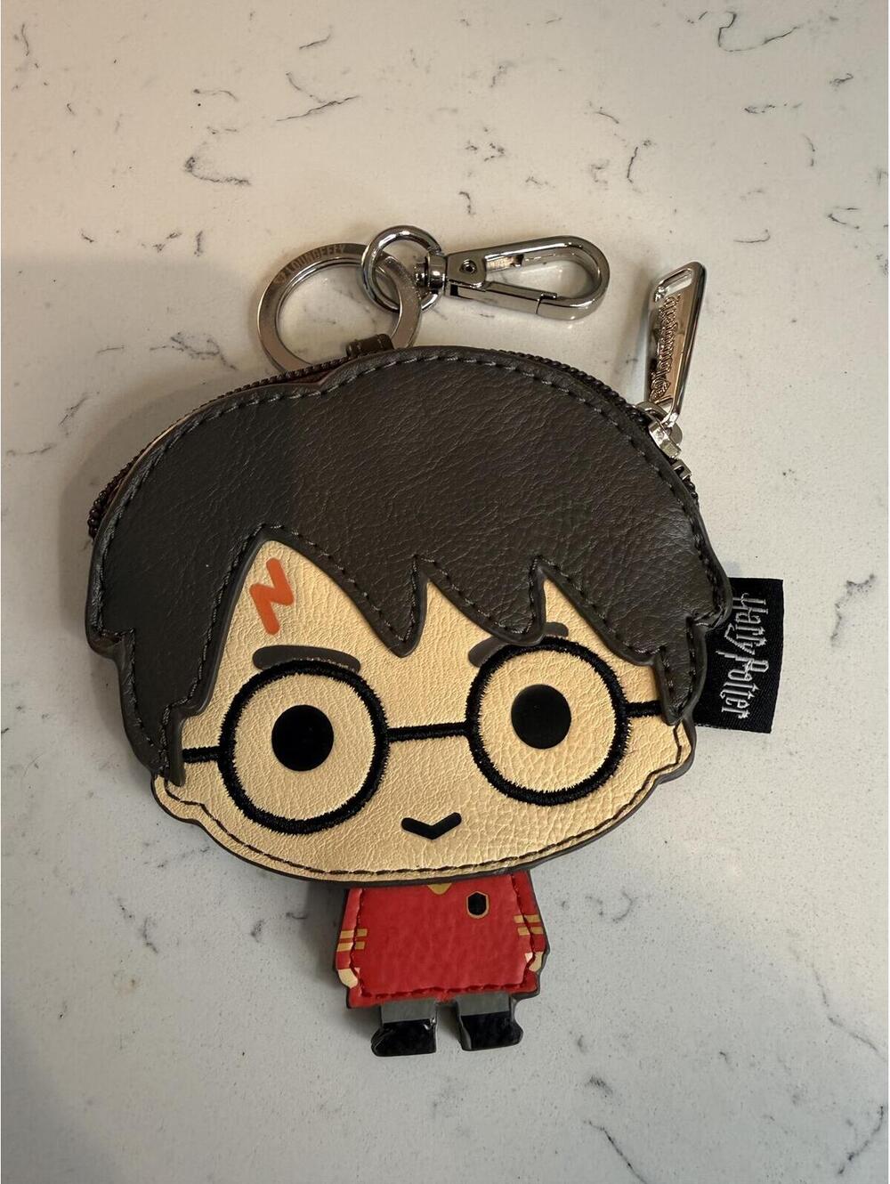 Loungefly Harry Potter Chibi Coin Purse Keychain Gryffindor Zip Pouch Bag Charm